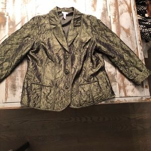 Chico’s blazer in olive/army trendy green size 2